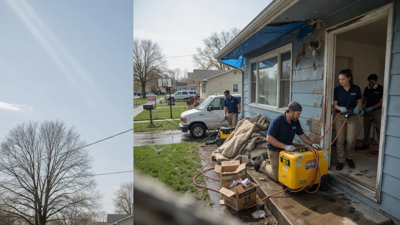 Basement Flood Cleanup in Castleton, IL near me